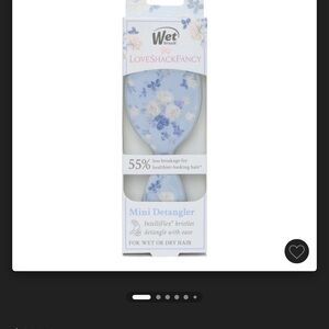 LoveShackFancy Wet Brush Mini Detangler - Blue and White